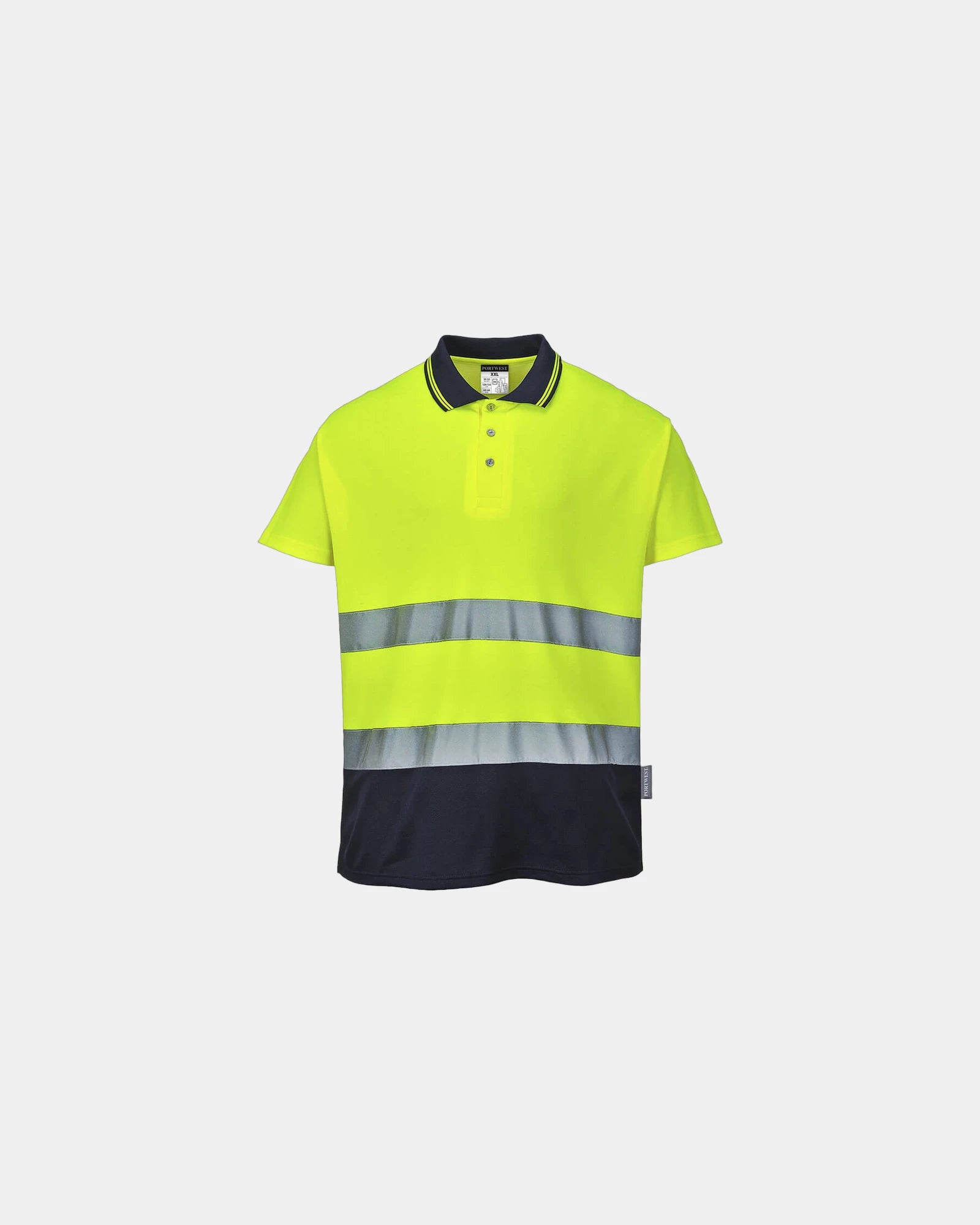 Polo bicolore cotone poliestere 175g da personalizzare - Giallo-Blu Navy
